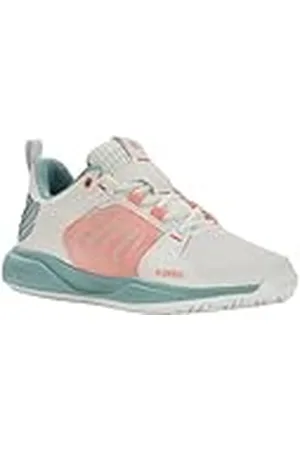 K-Swiss Performance Ultra Shot Team Tennis Shoe, Blanc de Blanc/Nile Blue/Desert Flower, 37,5 EU, , 37.5 EU