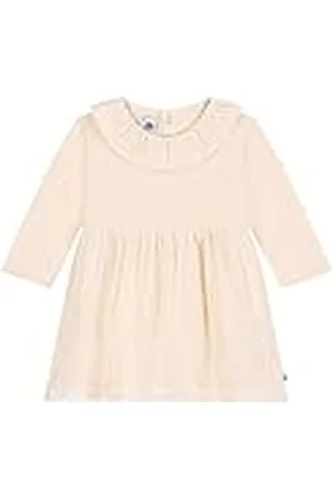 Petit Bateau A08AK jurk met lange mouwen, wit, Avalanche, 36 maanden, , 3 Jaren