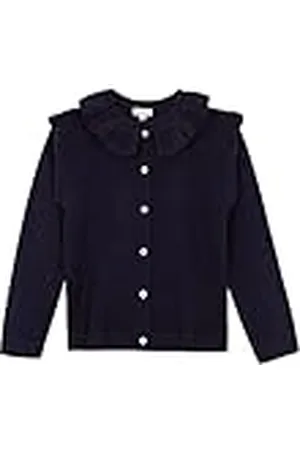Gocco Blauwe jas met ruches en kraag S pullover voor meisjes, , 4-5 Jaren