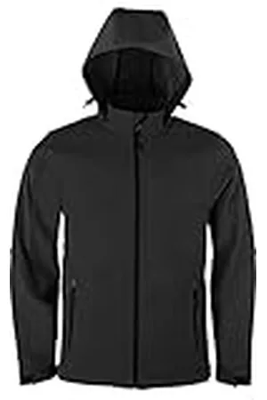 HRM Heren Softshell Jas met Capuchon, Maat 2XL I Premium Softshelljas voor Heren, Waterafstotend I 5.000mm Waterkolom I Functionele Jas I Werkkleding I Hoogwaardige & Duurzame Herenkleding