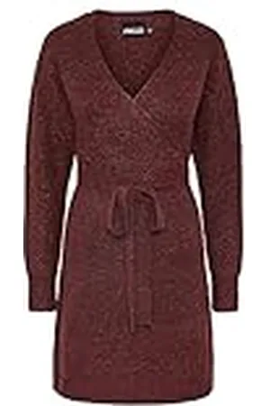 Pieces® Pcellen LS gebreide jurk met overslag voor dames, Noos BC, , M
