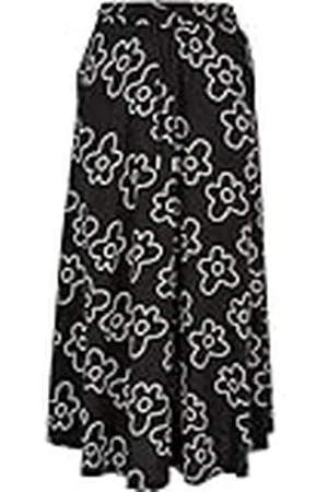 Urban classics Dames viscose midi-rok, , 4XL