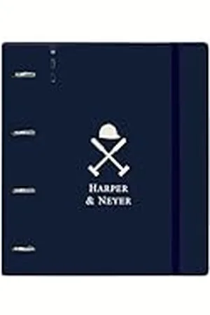 Safta Harper & Neyer Ringband met 4 ringen, 35 mm, met navulling, met 100 A4-vellen, ideaal voor kinderen van verschillende leeftijden, comfortabel en veelzijdig, kwaliteit en duurzaamheid, 27 x 4 x