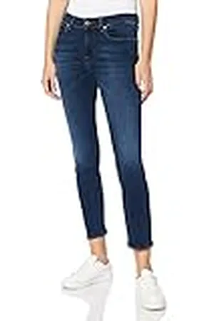 7 for all Mankind Dames Relaxed Skinny Slim Illusion Eco Empower Jeans, Donkerblauw, 25