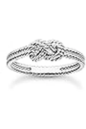 Thomas Sabo Damen Ring aus 925er Sterling-Silber im Seil-Design mit Knoten, Gr: 52, TR2399-001-21-52