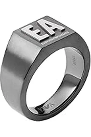 Emporio Armani Gunmetal Roestvrijstalen Zegelring