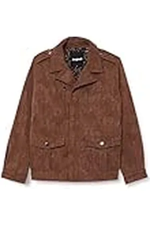 Desigual CHAQ_AMAR Faux Leather Jacket, Brown, XS
