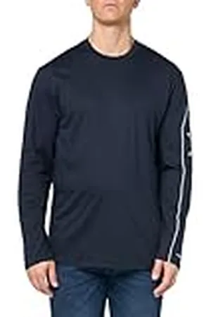Armani Exchange Heren T-shirt met lange mouwen met geborduurd Ax Logo Down The Arm Regular Fit Pima Cotton Jersey T-shirt, , M
