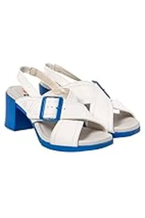 Art 1845 Cannes damessandalen, nappa wit-blauw, maat 42, , 42 EU