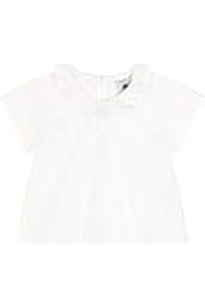 Petit Bateau Blouse met korte mouwen voor meisjes, , 12 Maanden