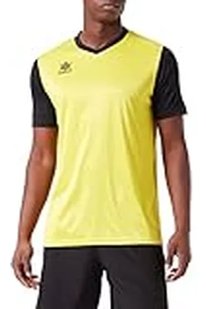Luanvi Sportshirt voor heren | model Creta kleur geel en zwart | T-shirt van interlock-stof - maat 4XS, standaard, , 4XS