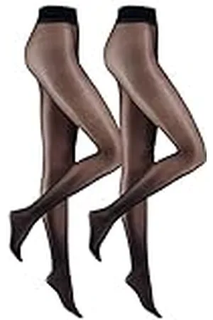 Camano Dames Dames Everyday Silky Shimmer 15 DEN Tights 2p, Black, 38-40