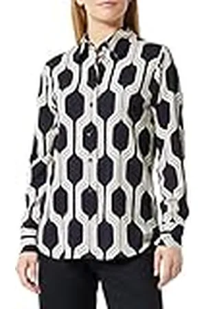 Seidensticker Damesblouse - modieuze blouse - regular fit - getailleerd - hemd blouses kraag - gemakkelijk te strijken - lange mouwen, , 34