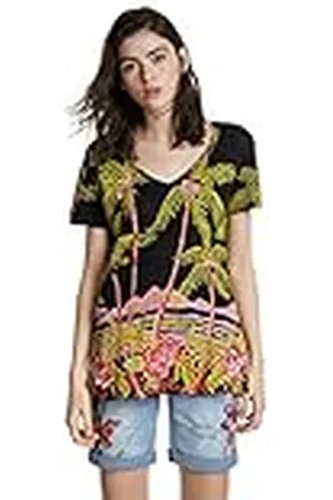Desigual Dames Ts_Black Palms T-shirt