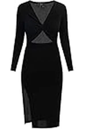 Faina Avondjurk voor dames met glansgaren 11027272-FA01, zwart, XS, , XS