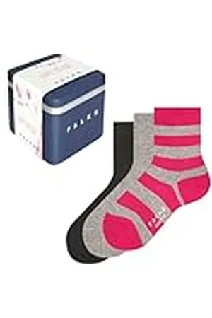 Falke Uniseks-kind Sokken Happy Triple Pack Giftbox K So katoen gedessineerd 3 paar, , 31-34