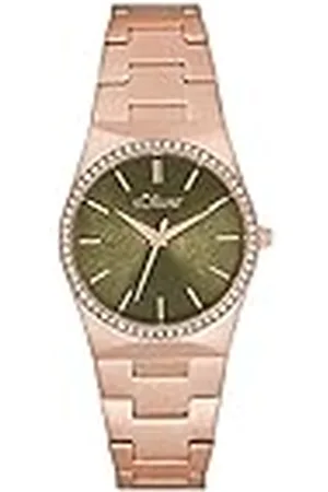 QS by s.Oliver Polshorloge analoog quartz dameshorloge, met roestvrijstalen armband, , 5 bar waterbestendig, wordt geleverd in geschenkverpakking, 2034589