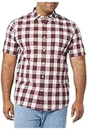 Amazon Heren Slim-Fit Poplin Shirt met korte mouwen, , Large