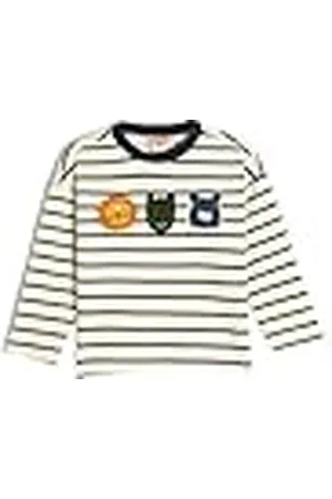Koton Babyboys T-shirt met lange mouwen en ronde hals, dierenprint, zachte binnenkant, , 6-9 Maanden