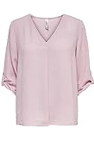 JDY Dames Lange Casual Hemd Blouse 3/4 Mouw Tuniek Longshirt Ruim Bovenkleding Los Licht DIVYA, Colour: , Size:38