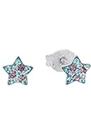Prinzessin Lillifee Oorknopjes 925 sterling zilveren meisjes kinderoorbellen, met preciosa, 0,6 cm, veelkleurig, ster, geleverd in sieradengeschenkverpakking, 2013175