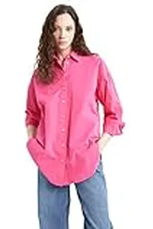 DeFacto Hemdblouse met lange mouwen voor dames, hemd met knopen voor vrijetijdskleding, , XS