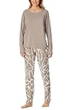Schiesser Dames pyjama lange broek lange mouwen modern nachtkleding pyjamaset, , 44, , 44