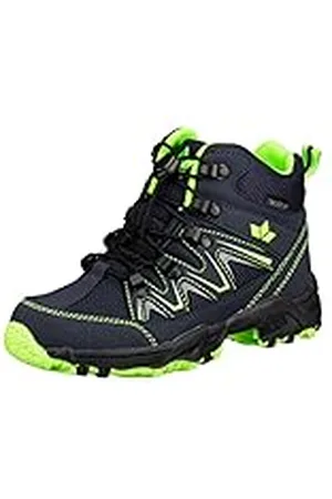LICO Hamina Uniseks, kinderen Trail-hardloopschoenen, Marineblauw/limoen, 38 EU
