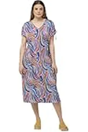 Ulla Popken Dames, grote maten, jerseyjurk, bedrukt, , 50/52 NL