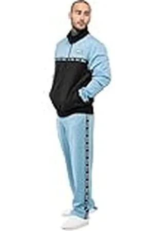 Lonsdale London Heren trainingspak normale pasvorm WOODWICK, Black/Blue, 3XL, 117571, , 3XL