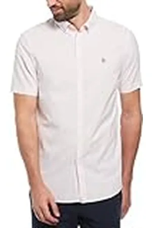Original Penguin Heren shirt, SS Oxford STRTCH NO Fit Shirt, , L, , L