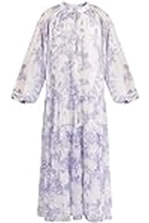 IZIA Dames maxi-jurk met batikprint jurk, lila, M, , M