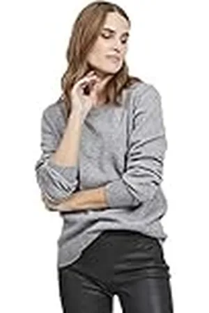 VILA Dunne gebreide trui basic stretch bovendeel lange mouwen ronde hals sweater VIRIL, , S