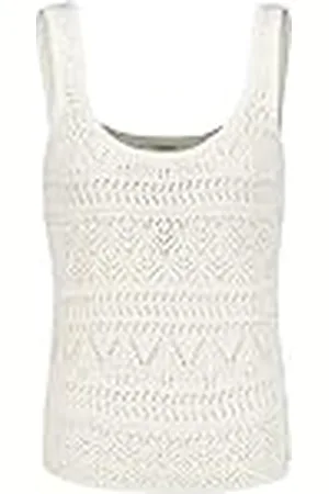 Garcia Dames Singlet shirt met schouderbandjes/Cami shirt, Off White, S, , S