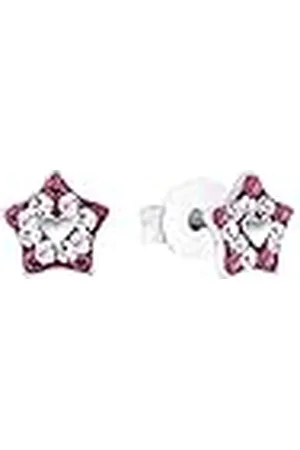 Prinzessin Lillifee Oorknopjes 925 sterling zilveren meisjes kinderoorbellen, met preciosa, 0,6 cm, , ster, geleverd in sieradengeschenkdoosje, 2035299