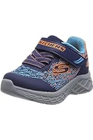 Skechers 403920N NVBL Trainers, Navy & Blue Synthetisch/Oranje Trim, 4 UK, , 21 EU