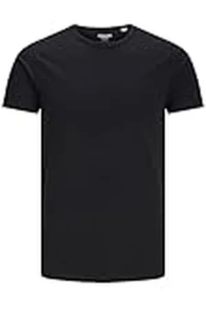 JACK & JONES Essentials Basic T-shirt met ronde hals en korte mouwen, zwart (zwart), L