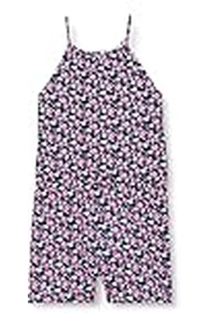 Koton Meisjesjurk met bloemen en nek, overall, katoenen, , 5-6 Jaren