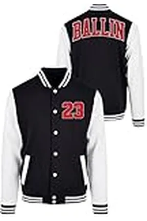 Mister Tee Ballin 23 College Jacket Blk/Wht XL Jas, Heren, , XL