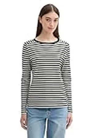 TOM TAILOR T-shirt met lange mouwen voor dames, , XXL