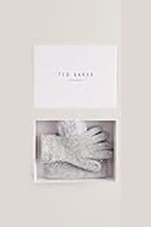 Ted Baker KERIIS-set gebreide muts en handschoenen met strass, , Eén maat