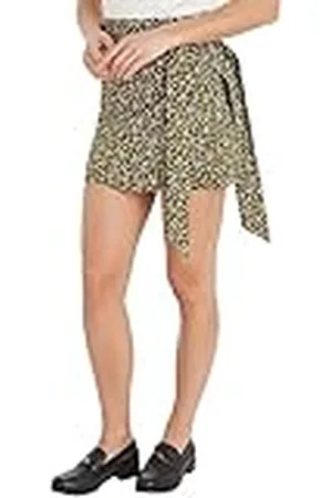 Tommy Hilfiger Fit & Flare Mini-wikkelrok met verenprint voor dames, , 62