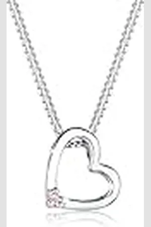 Elli Halsketting Dames Hart Hanger Filigraan met Kristallen in 925 Sterling Zilver