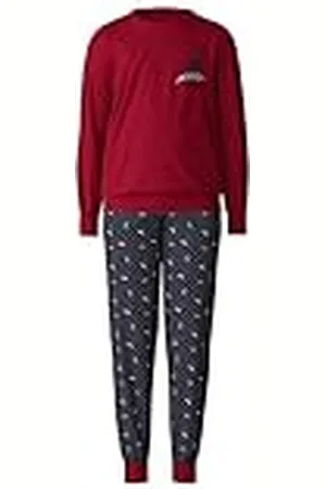 Calida Family & Friends Pyjama met boordjes voor kinderen, van 100% biologisch katoen, met zachte geribbelde manchetten aan de boorden, , 80-86