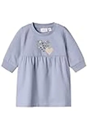 NAME IT Nbfsinda Ls Sweat Dress Bru sweatjurk voor babymeisjes, , 68 cm