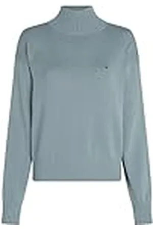 Calvin Klein Jeans Dames Monogram Embro Hoge Hals Trui J20J224806 Trui Trui, , XL, , XL