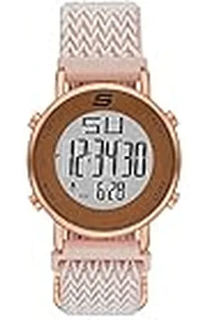 Skechers Horloge voor dames, Digitaal uurwerk met siliconen, polyurethaan, lederen of roestvrij stalen band, ,40MM
