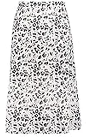 STUDIO UNTOLD Midirok voor dames, luipaardprint, satijnen rok, , 42-44