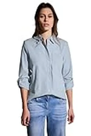 CECIL Gestreepte seersucker blouse voor dames, , XXL
