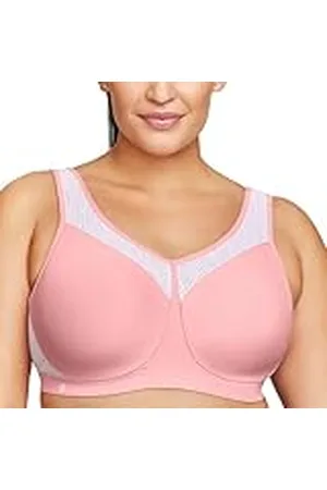 Glamorise Volledige figuur Plus Size Hoge Impact Wonderwire Sport BH Onderdraad #9066, Zwart, 80E